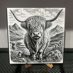 6x6 inch ceramic tile laser engraved