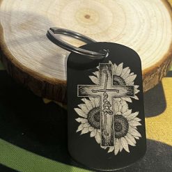 laser engraved keyring metal