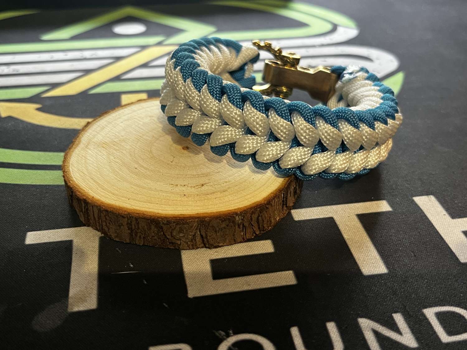 Wildtether Blue/White Sanctified Paracord Survival Bracelet Wildtether Blue/White Sanctified Paracord Survival Bracelet