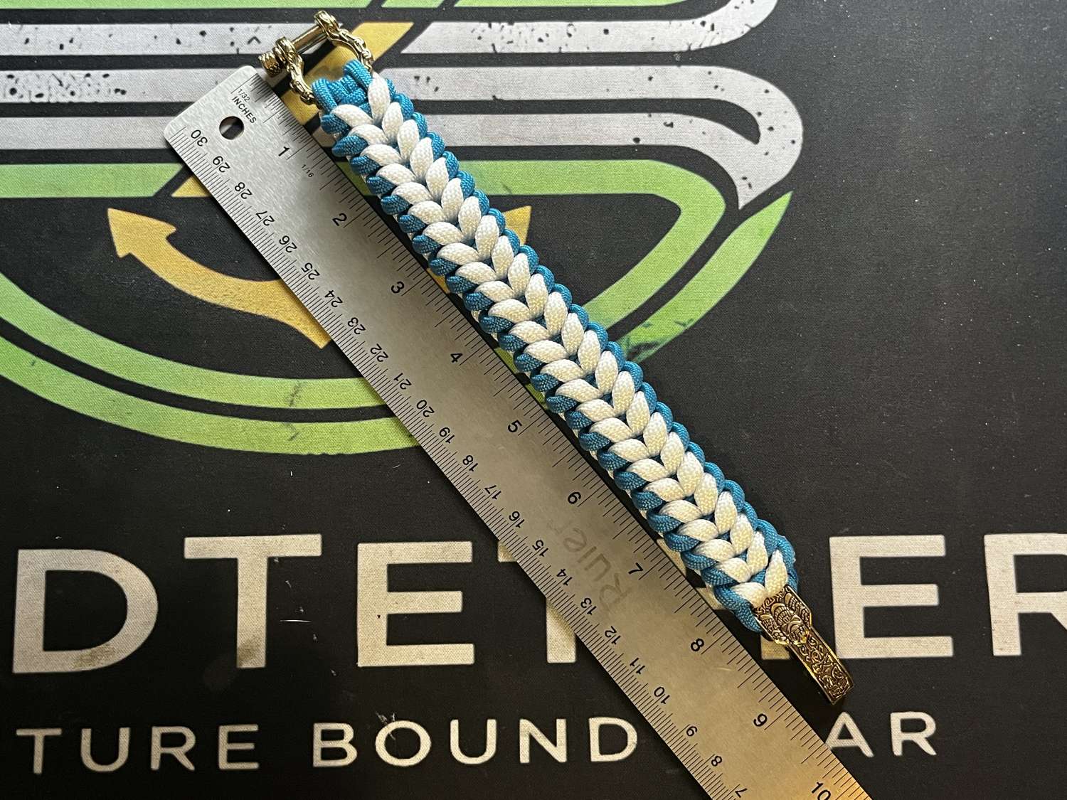Wildtether Blue/White Sanctified Paracord Survival Bracelet Wildtether Blue/White Sanctified Paracord Survival Bracelet