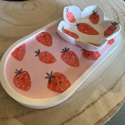 Handmade Strawberry Tray and Trinket tray
