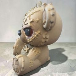 Hand-painted Resin Figurine - Tan/cream Teddy Monster 1