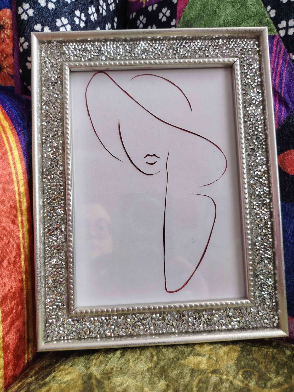 Lady In Hat Papercutting Lady In Hat Papercutting