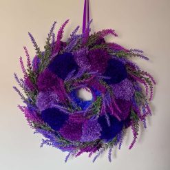Lavender Pom Pom Wreath {Small - 30cm}