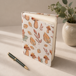 Handmade Autumn Toadstool Fabric Notebook | Pocket Journal | Traditional Bookbinding 2