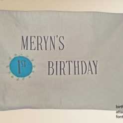 Handmade Reusable Birthday Linen Banner | Interchangable Ages | Personalised Banner | Birthday Keepsake