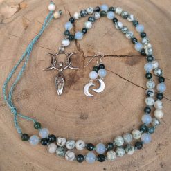 Goddess Jewellery set - Tree agate 2