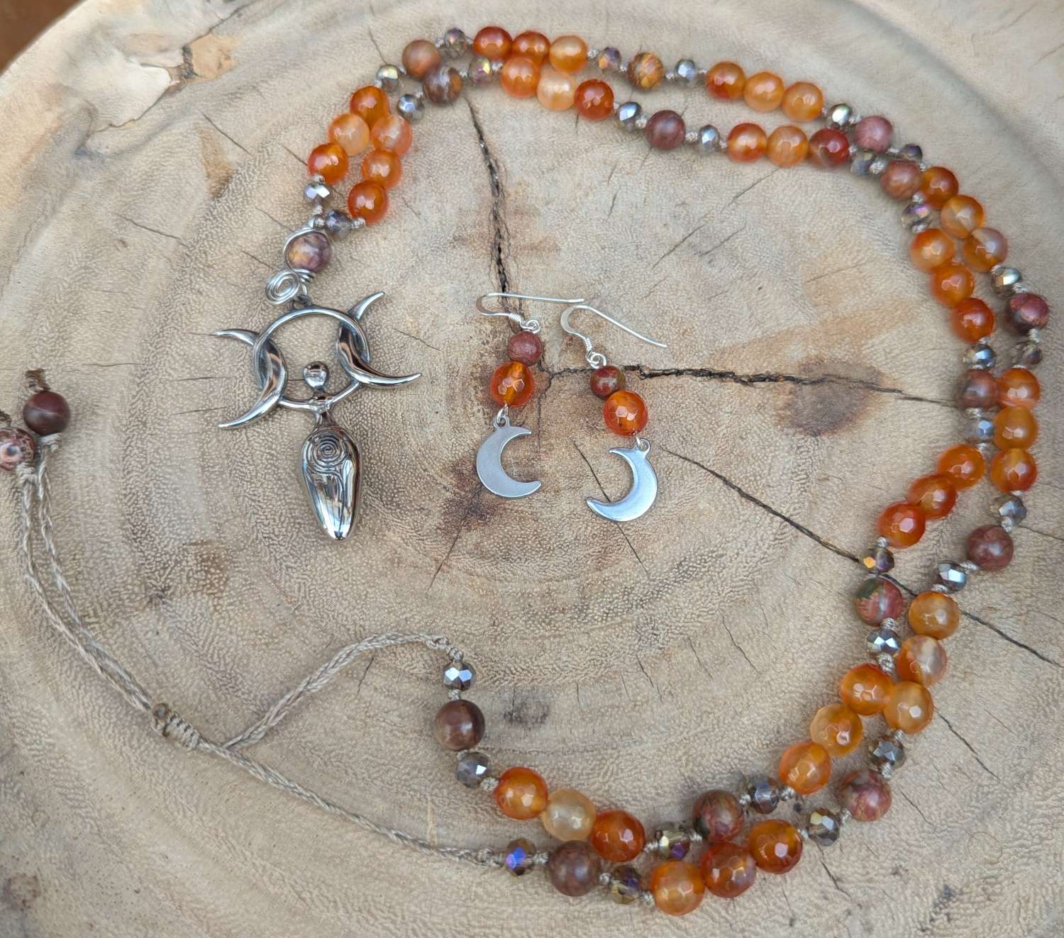 Goddess Jewellery set - Flourite Goddess Jewellery set - Flourite