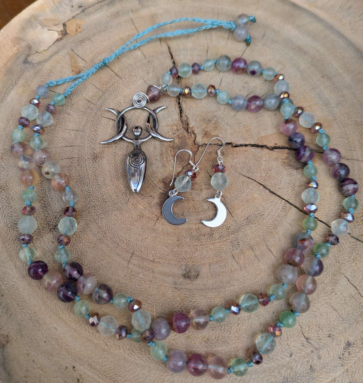 Goddess Jewellery set - Flourite Goddess Jewellery set - Flourite