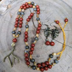 Antler Jewellery set - Jasper, Agate, Pyrite