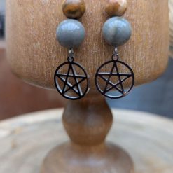 Pentagram jewellery set - Jasper 1