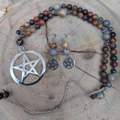 Pentagram jewellery set - Jasper 2
