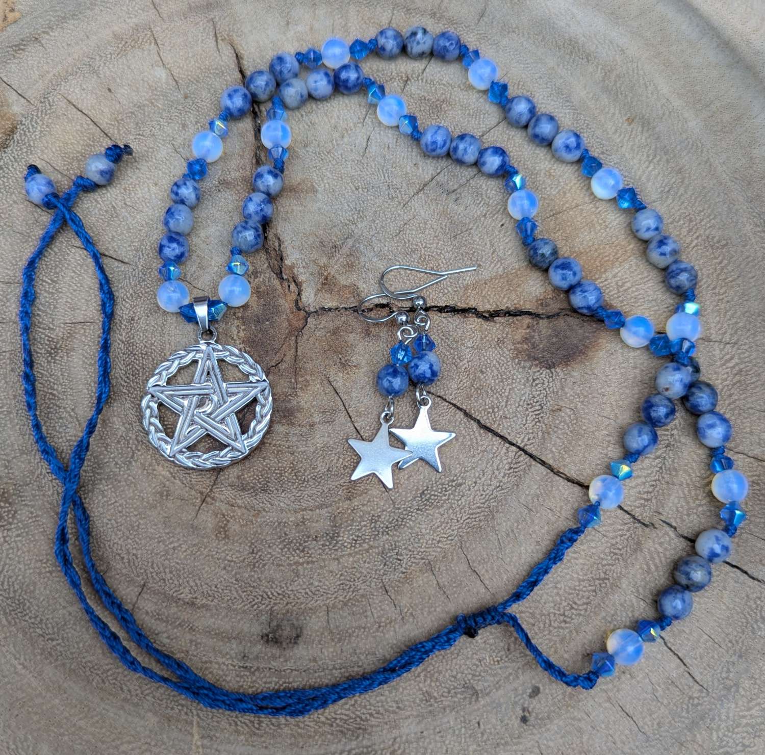 Pentagram Jewellery set - Sodalite Pentagram Jewellery set - Sodalite