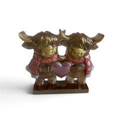 ✨🤎 Handmade Resin Highland Cow Couple 🤎✨
