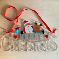 🎄 GLITTERY MERRY CHRISTMAS HANGING SIGN 🎄