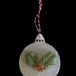 ✨ HANDMADE HOLLY RESIN BAUBLE ✨