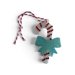 🍭 Handmade Resin Candy Cane Decoration 🍭
