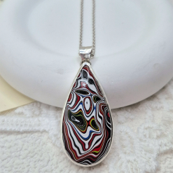 PENDANT ONLY - Fordite Sterling Silver Pendant