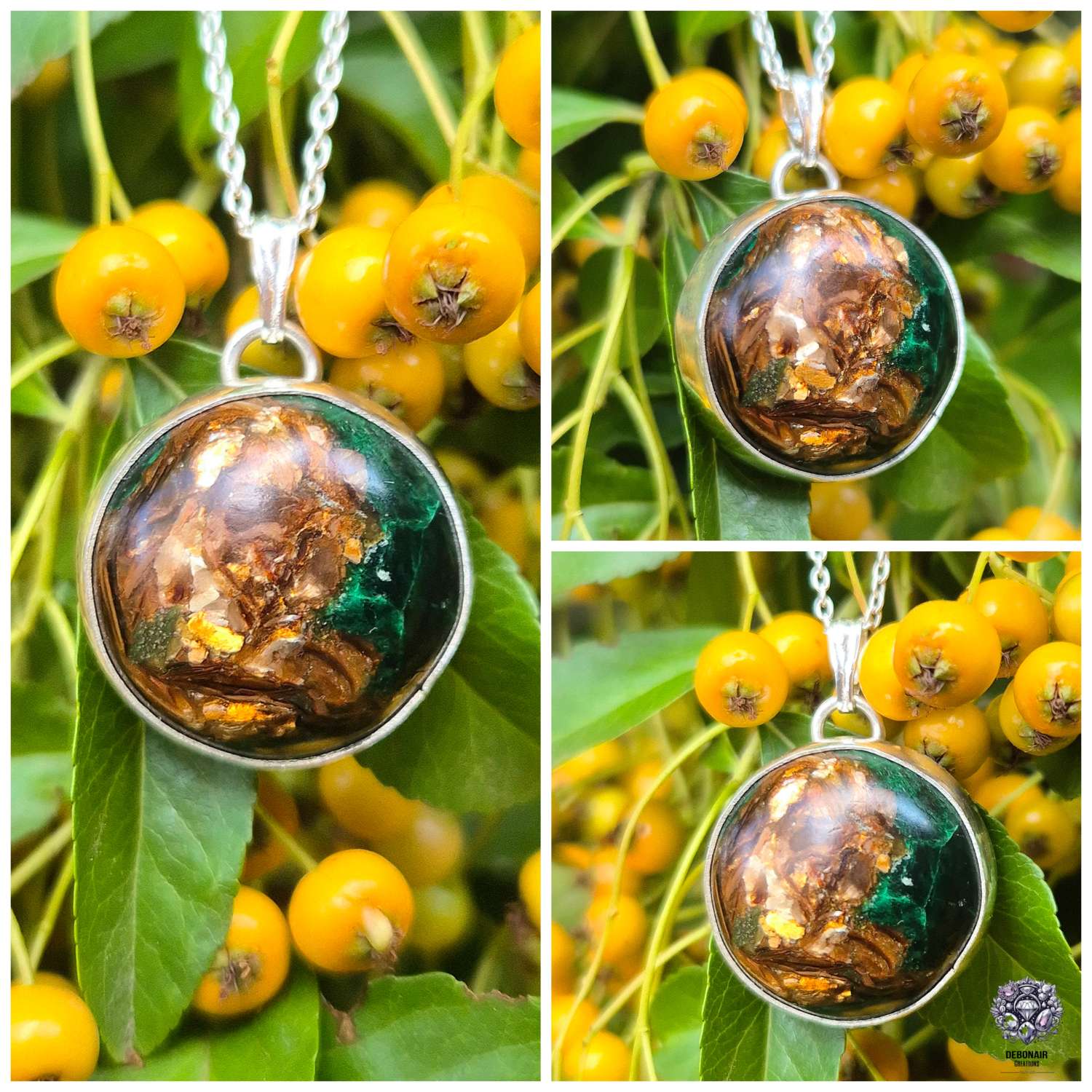 Pendant Only - Copper Bornite Sterling Silver Pendant Pendant Only - Copper Bornite Sterling Silver Pendant