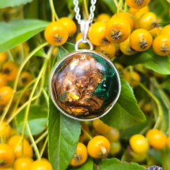 Pendant Only - Copper Bornite Sterling Silver Pendant 1 Pendant Only - Copper Bornite Sterling Silver Pendant 2