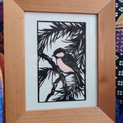 Pink Bird Papercutting