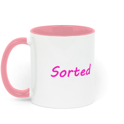 Sorted Coffee Mug - Pink and White