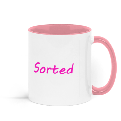 Sorted Coffee Mug - Pink and White 1 Sorted Coffee Mug - Pink and White 1