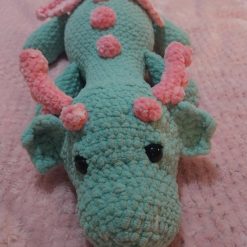 Crocheted large dragon plushie