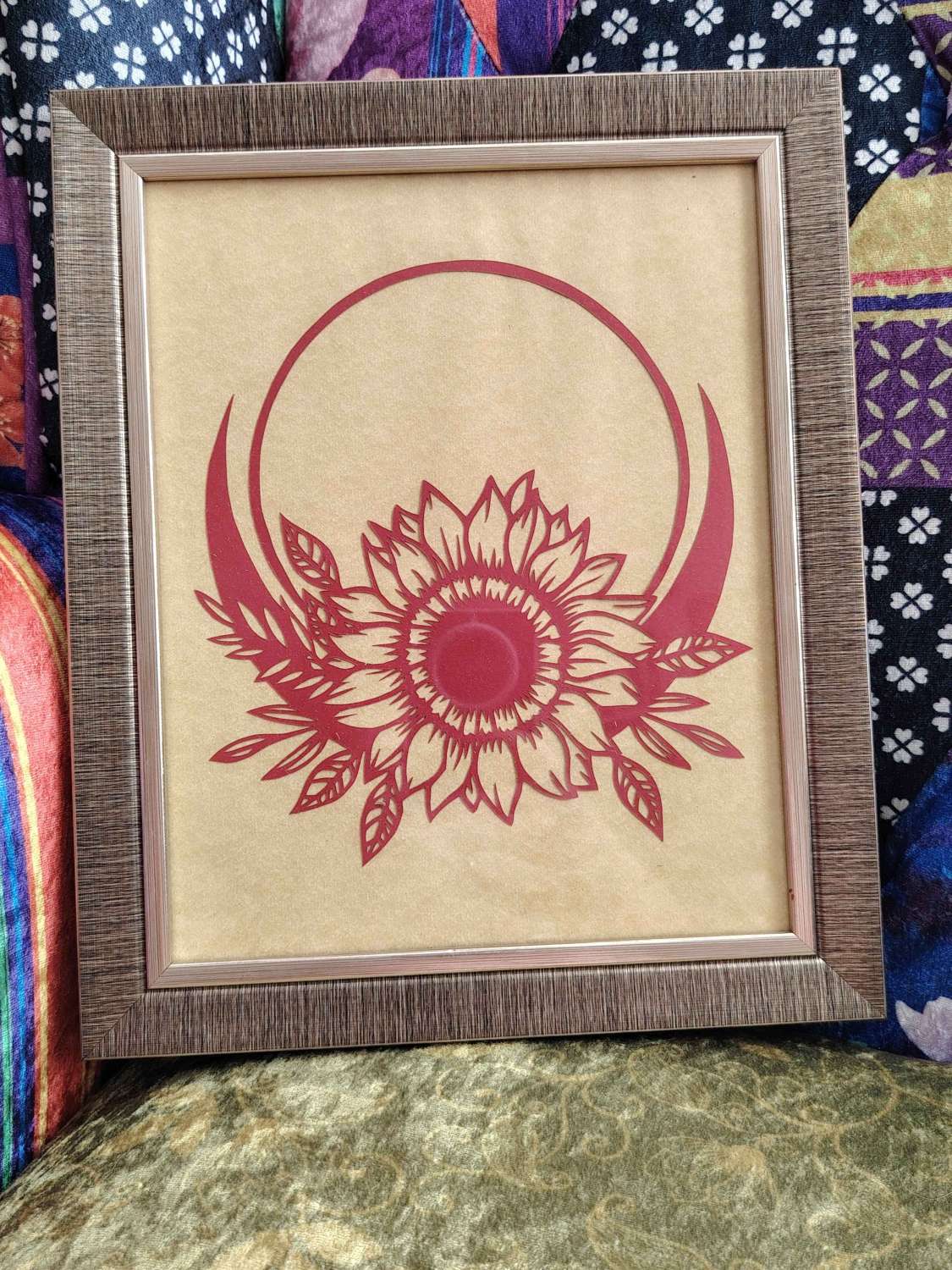 Sunflower Circle Papercutting Sunflower Circle Papercutting