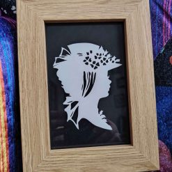 Vintage Lady Handcut Papercutting