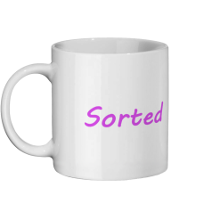 Sorted Coffee Mug - Purple and White