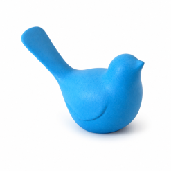 Bird Ornament, Blue Jesmonite Sculptural Design, Handmade Shelf Decor Gift 2 Bird Ornament, Blue Jesmonite Sculptural Design, Handmade Shelf Decor Gift 2