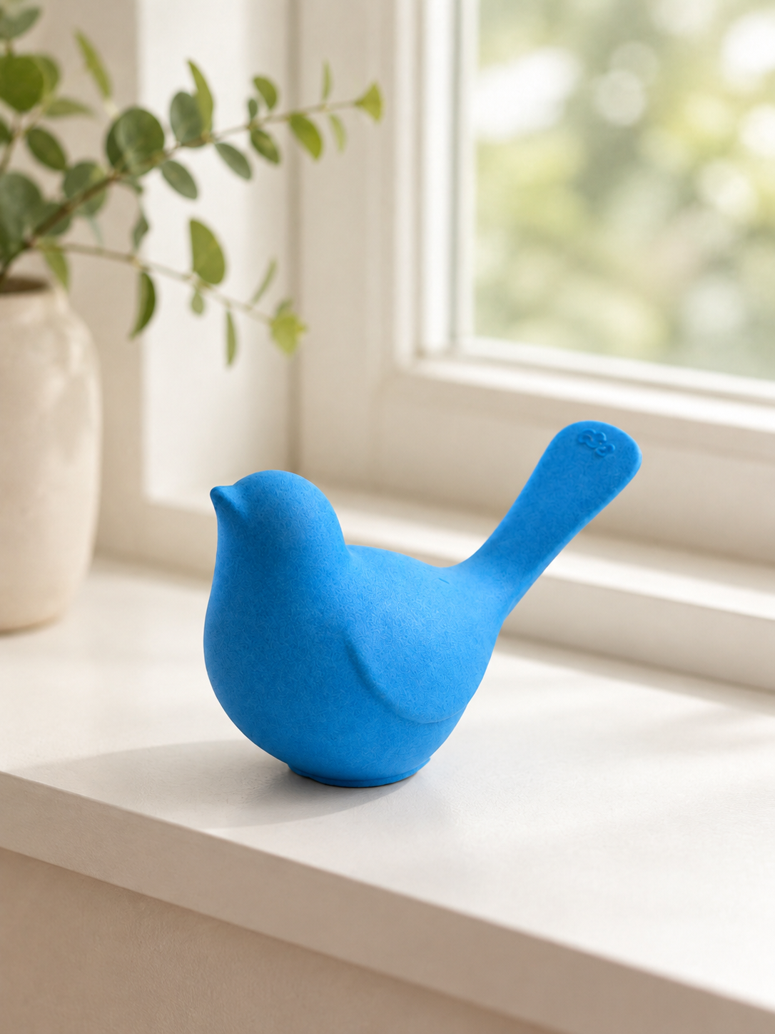 Bird Ornament, Blue Jesmonite Sculptural Design, Handmade Shelf Decor Gift Bird Ornament, Blue Jesmonite Sculptural Design, Handmade Shelf Decor Gift