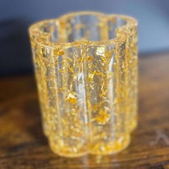 Handmade Resin Gold Leaf Decorative Pot – Versatile Home & Desk Accessory