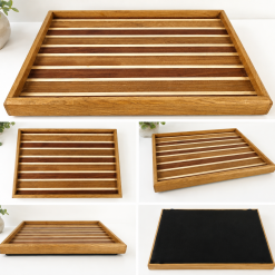 Handmade Reclaimed Wood Serving Tray – Cushioned Base – One-of-a-Kind Wooden Tray