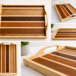 Handmade Reclaimed Wood Serving Tray – Cushioned Base – One-of-a-Kind Wooden Tray 1 Handmade Reclaimed Wood Serving Tray – Cushioned Base – One-of-a-Kind Wooden Tray 1