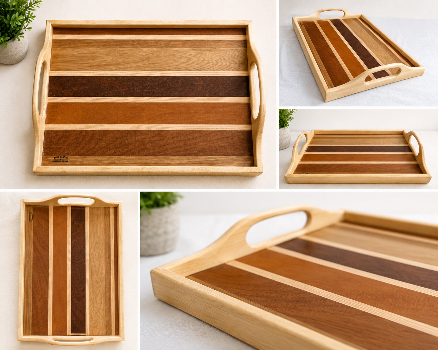 Handmade Reclaimed Wood Serving Tray – Cushioned Base – One-of-a-Kind Wooden Tray Handmade Reclaimed Wood Serving Tray – Cushioned Base – One-of-a-Kind Wooden Tray