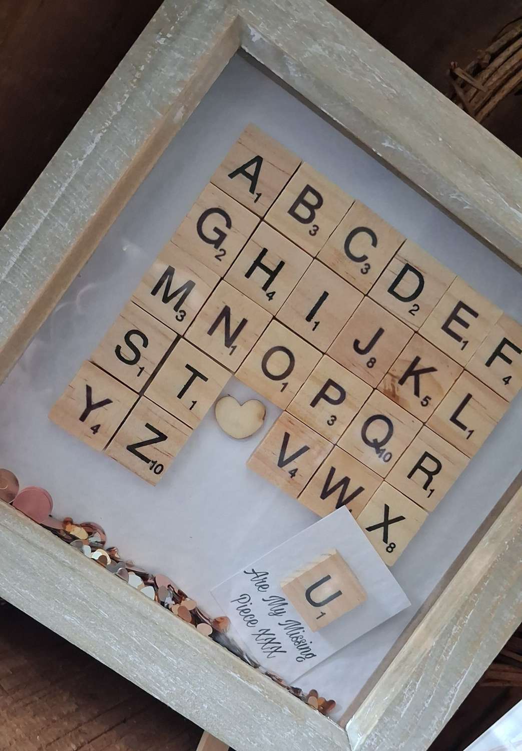 Stunning framed scrabble tile art Stunning framed scrabble tile art