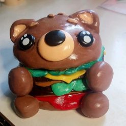 Polymer clay burger bear