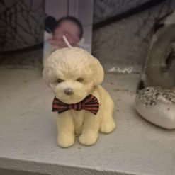 Puppy dog animal candle.