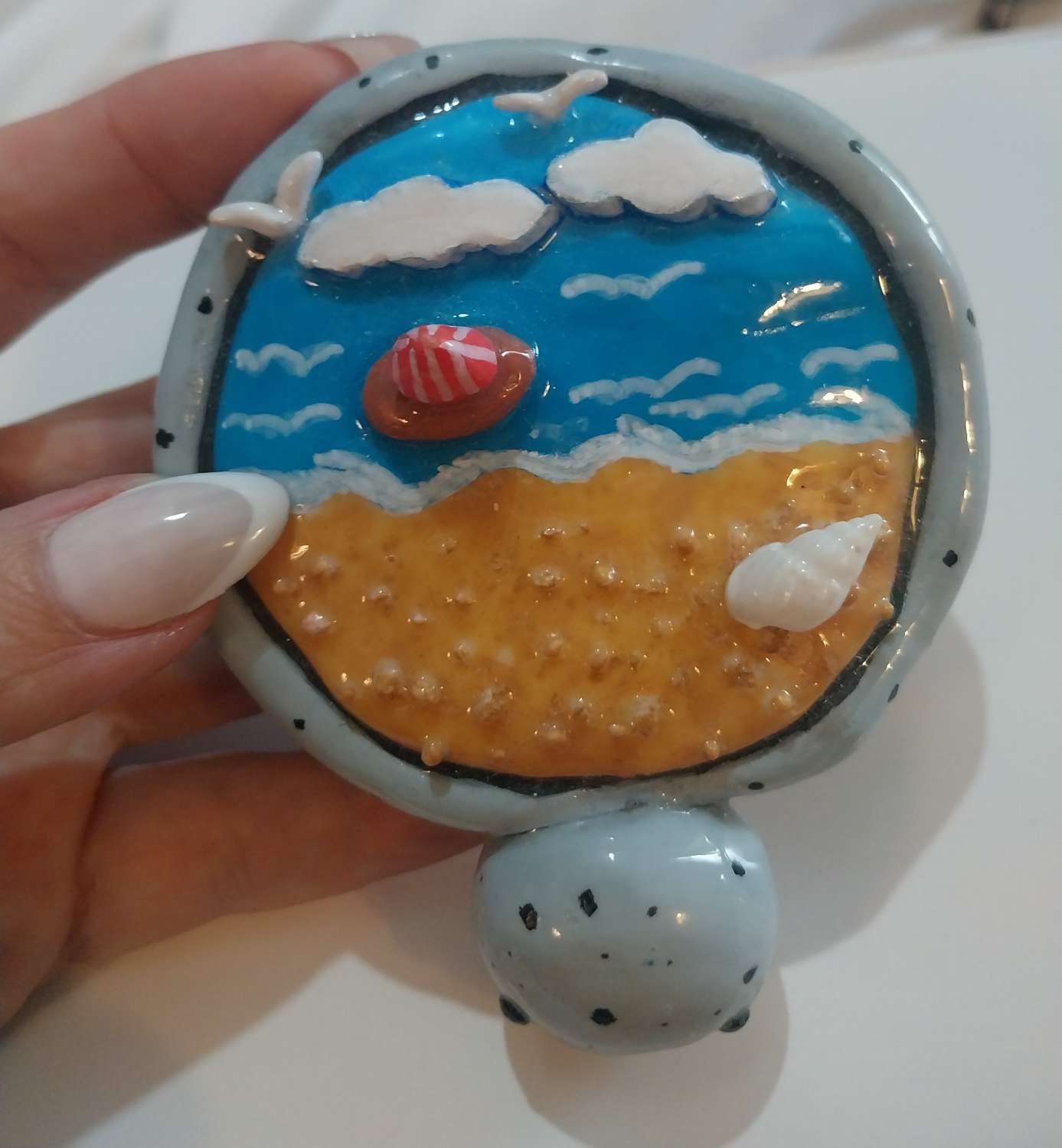 Polymer clay seaside turtle Polymer clay seaside turtle