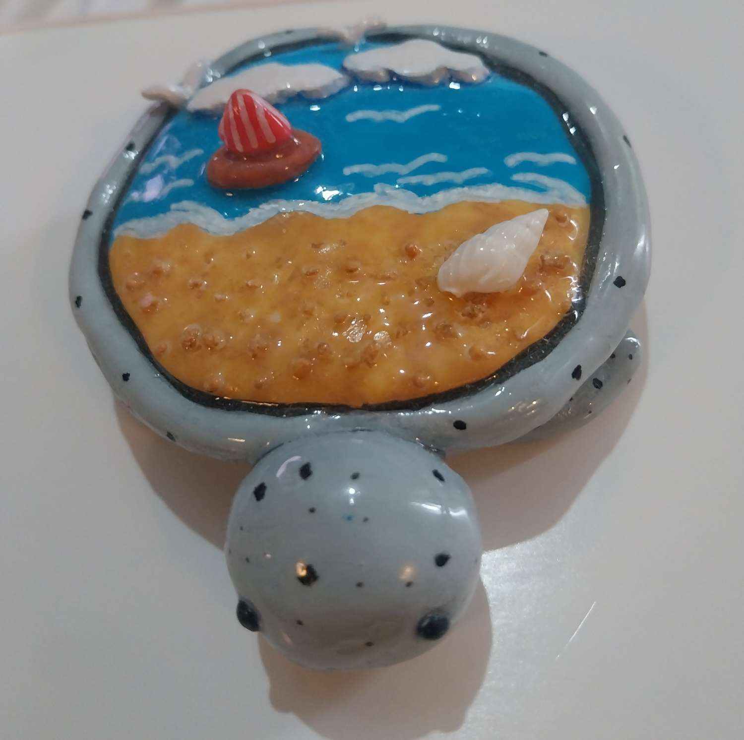 Polymer clay seaside turtle Polymer clay seaside turtle