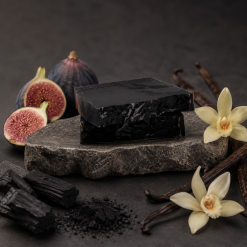 Soap Bar, Siabann Glen Noir Charcoal Fig Vanilla, Handmade Natural Vegan Gift