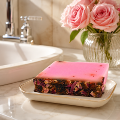 Soap Bar, Siabann Scottish Rose Petal, Handmade Natural Vegan Gift