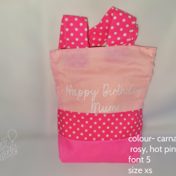 Reusable Fabric Gift Bag | Optional Personalisation | Eco- Friendly Handmade Gift Wrapping
