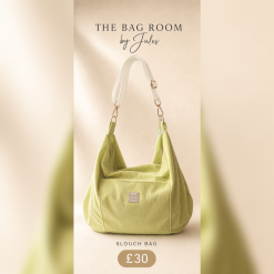 Lime Corduroy Slouch Bag