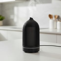 Electric Plastic Black Ribbed Aroma Diffuser