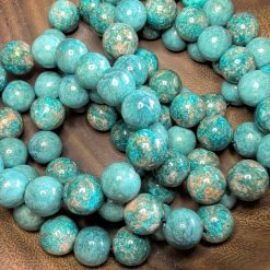 Large beaded blue bracelets