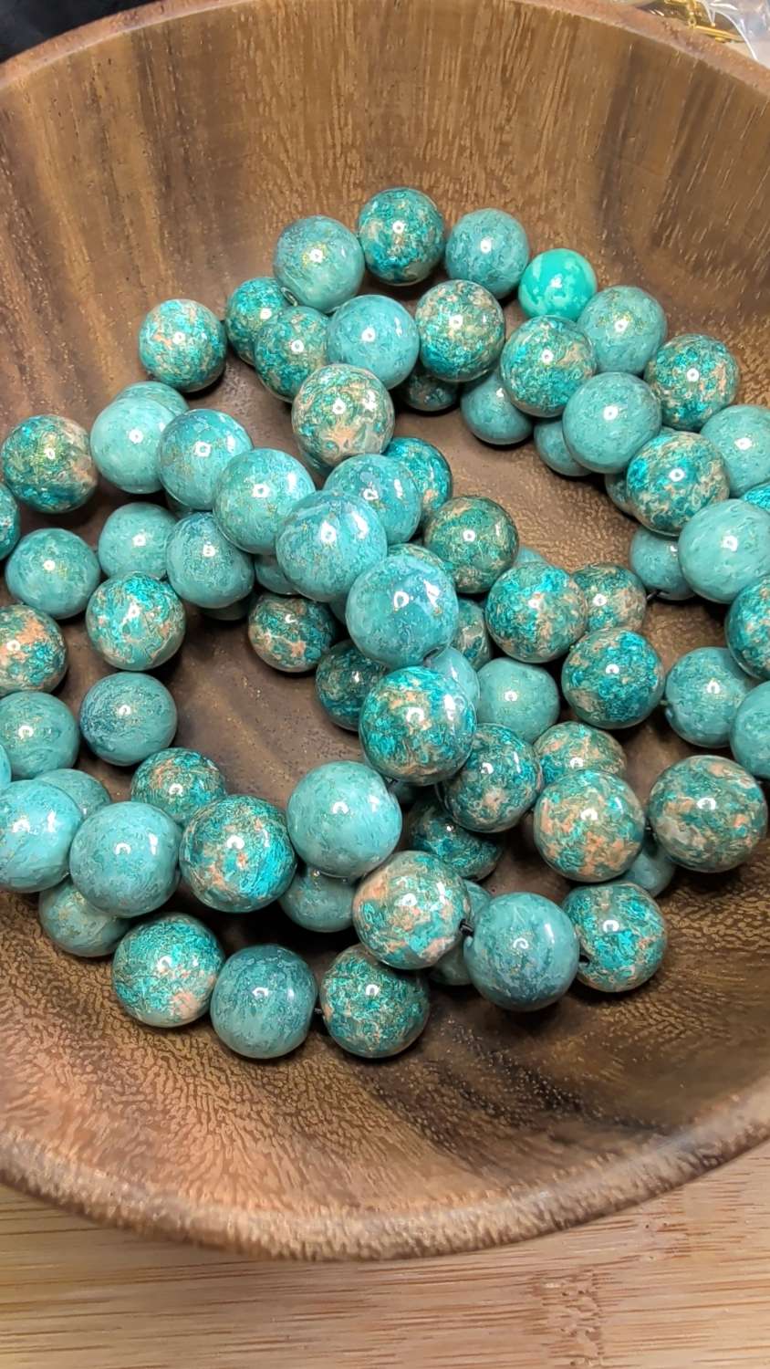 Large beaded blue bracelets Large beaded blue bracelets