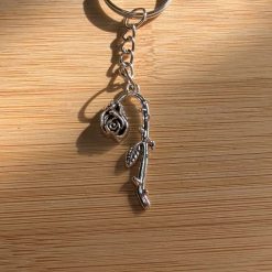 Rose bud keyring